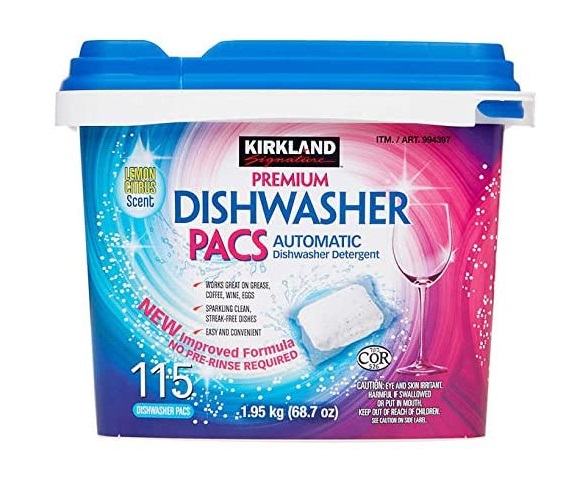 Viên rửa bát Kirkland Signature Premium Dishwasher Pacs 115-count